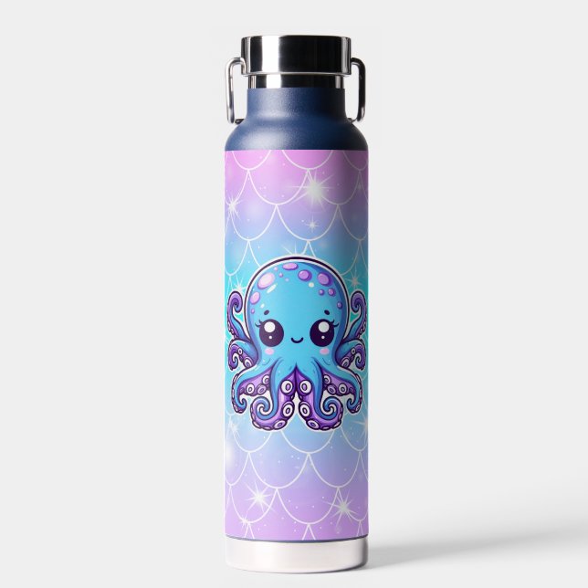 Botella De Agua Pulpo azul lindo (Delantero)