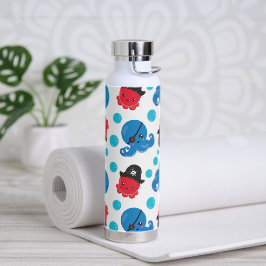 Botella De Agua Pulpo pirata, patrón de pulpo, animales marinos