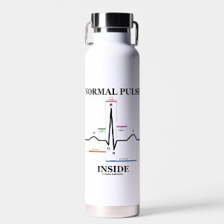 Botella De Agua Pulso normal dentro del electrocardiograma
