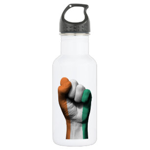 Botella De Agua Puño apretado aumentado con la bandera de Costa d