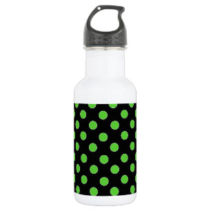 Botella De Agua Punto de polka verde
