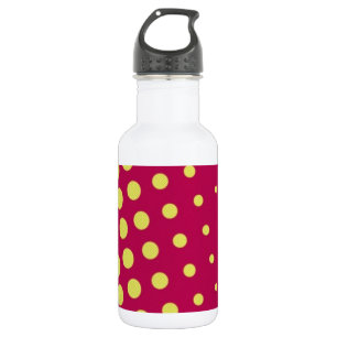 Botella De Agua Puntos amarillos retro