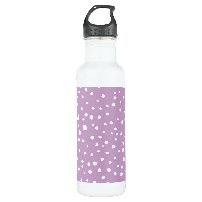 Botella De Agua Puntos Dalmatianos Lilac, Puntos Dalmatianos, Dota (Anverso)