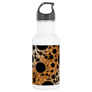Botella De Agua Puntos de burbuja espacial - Blanco/Bronce