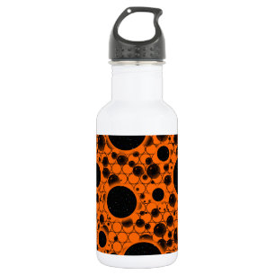 Botella De Agua Puntos de burbuja espacial - Naranja