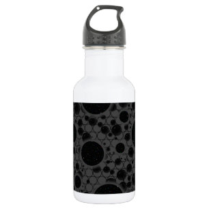 Botella De Agua Puntos de burbuja espacial - Negro