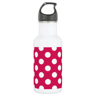 Botella De Agua Puntos de polka blanco sobre cereal