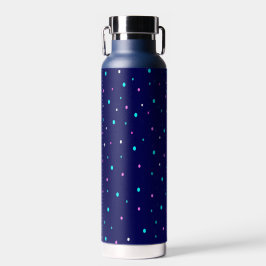 Botella De Agua Puntos de polka celeste