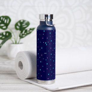 Botella De Agua Puntos de polka celeste