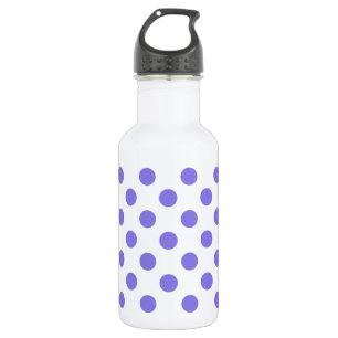 Botella De Agua Puntos de polka periwinkle