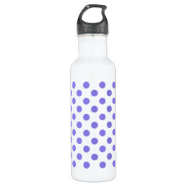 Botella De Agua Puntos de polka periwinkle