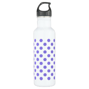 Botella De Agua Puntos de polka periwinkle