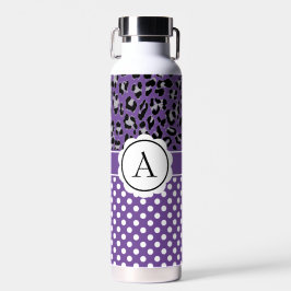 Botella De Agua Puntos femeninos y estampado de animales con monog