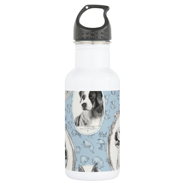 Botella De Agua Puppy Paws Thermos Metalizado (Anverso)