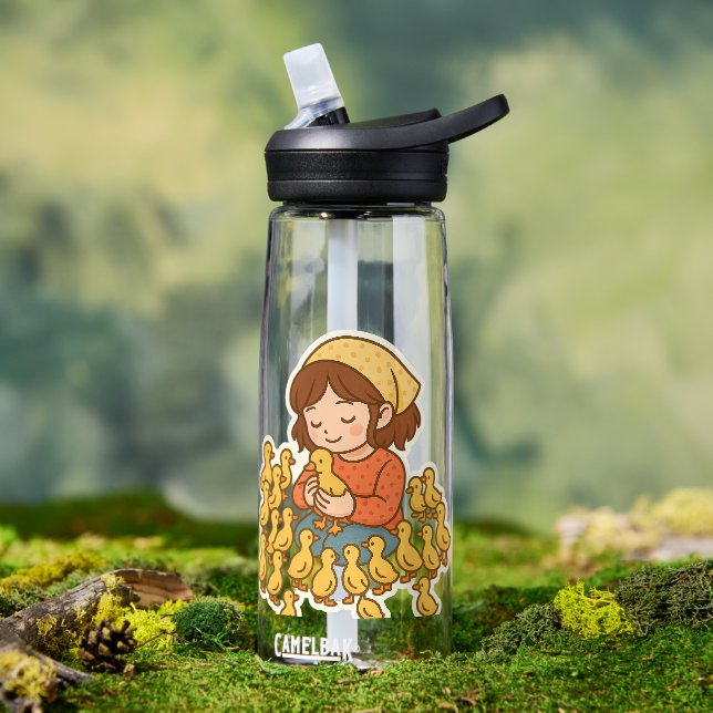Botella De Agua Pura Alegría con Patitos 🐥💛 (Al aire libre (girado))