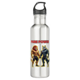 Botella De Agua Pure Power – Strong Animal Muscle Cartoon Design
