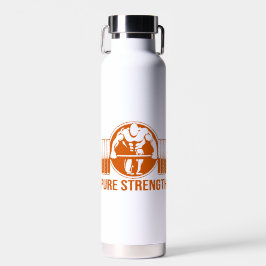 Botella De Agua Pure Strength Powerlifting Logo – Gold Edition Gym
