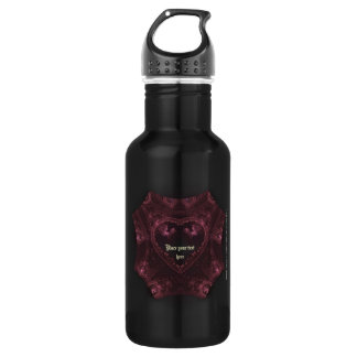 Botella de agua Purple Gothic Heart 001