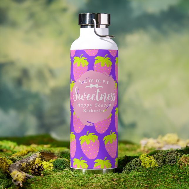Botella De Agua Púrpura de fresa (Exterior)