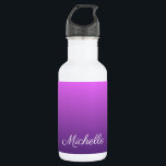 Botella De Agua Púrpura personalizado<br><div class="desc">Púrpura personalizado</div>