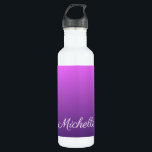 Botella De Agua Púrpura personalizado<br><div class="desc">Púrpura personalizado</div>