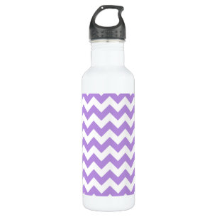 Botella De Agua Púrpura Zigzag, Púrpura Chevron, Patrón Geométrico