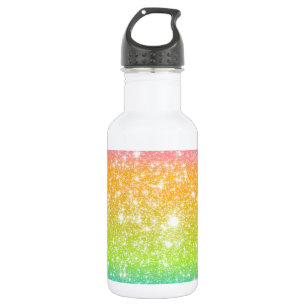 Botella De Agua Purpurina Astral del Arcoiris Pastel