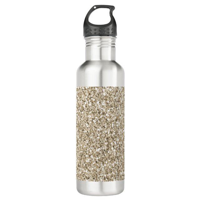 Botella De Agua Purpurina Champagne Gold Glitzy (Anverso)