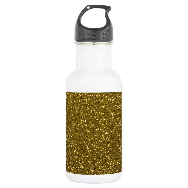 Botella De Agua Purpurina de oro (Anverso)