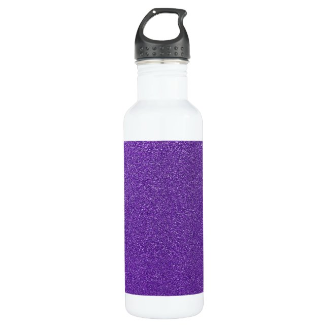 Botella De Agua Purpurina púrpura, espárrago, fondo Purpurina (Anverso)