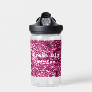 Botella De Agua Purpurina rosa Sparkle