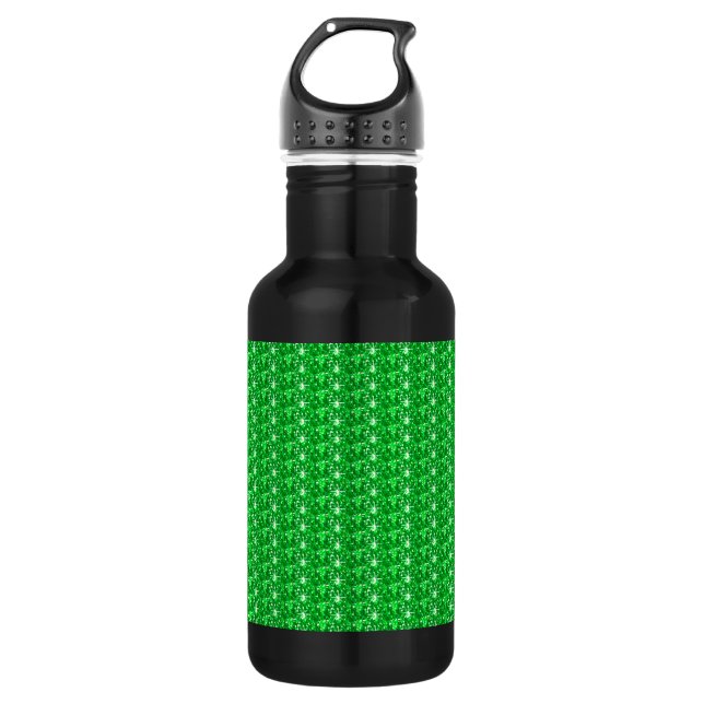 Botella De Agua Purpurina verde (Anverso)
