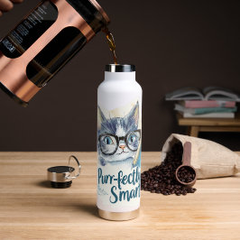 Botella De Agua 🐱 Purr-fectly Smart 📚