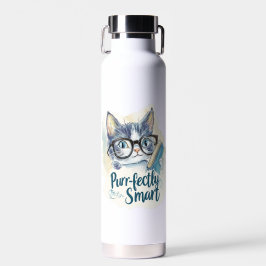 Botella De Agua 🐱 Purr-fectly Smart 📚
