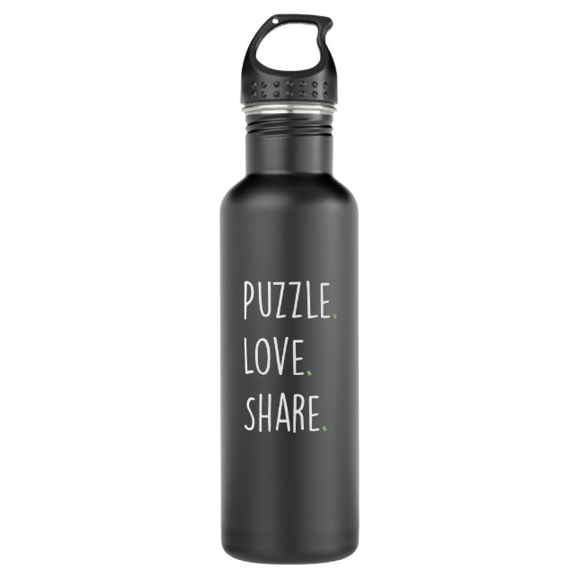 Botella De Agua Puzzle. Love. Share. – Water Bottle (Anverso)