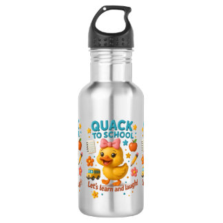 Botella De Agua Quack a la Escuela – Pato Divertido de Regreso a C