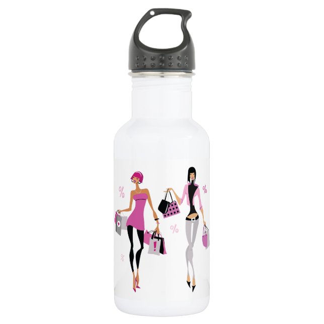 Botella de agua que hace compras de las mujeres (Anverso)