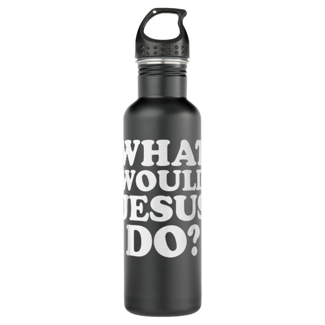 Botella De Agua ¿Qué haría Jesús TShirt? (Anverso)