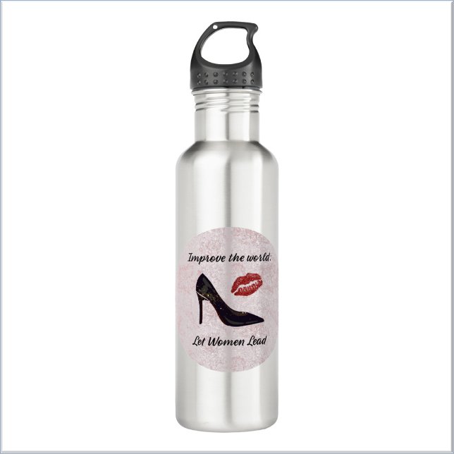 Botella De Agua Que las mujeres lideren (Bookmark my store!
https://www.zazzle.com/store/capricepetit/products)