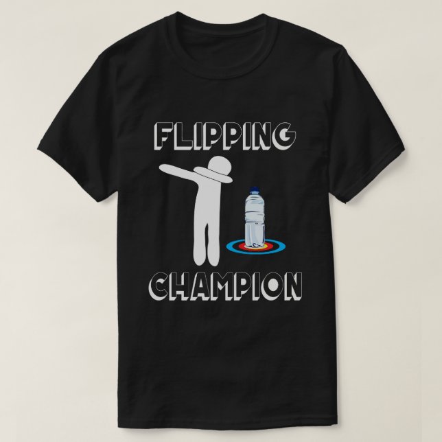 Botella de agua que mueve de un tirón la camiseta (Diseño del anverso)