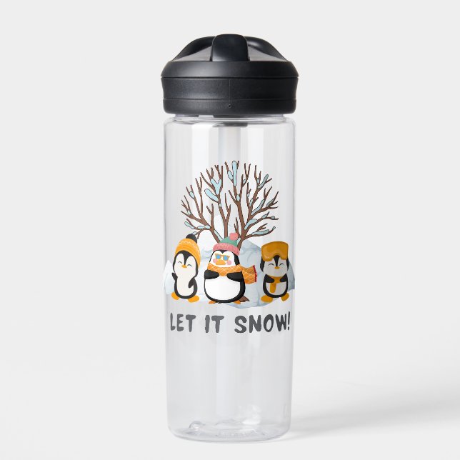 Botella De Agua Que nieve pingüinos (Delante)