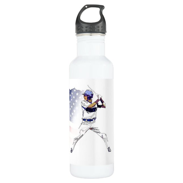 Botella De Agua ¡Que te den una paliza! - Jugador de béisbol y ban (Anverso)