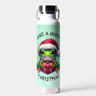Botella De Agua Que tengan Navidades amordazados   Pun de rana
