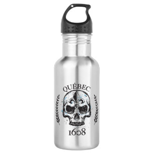 Botella De Agua Quebec patriota 1608 grunge metal Referéndum SÍ