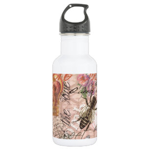 Botella De Agua Queen Bee Vintage Hermoso Collage
