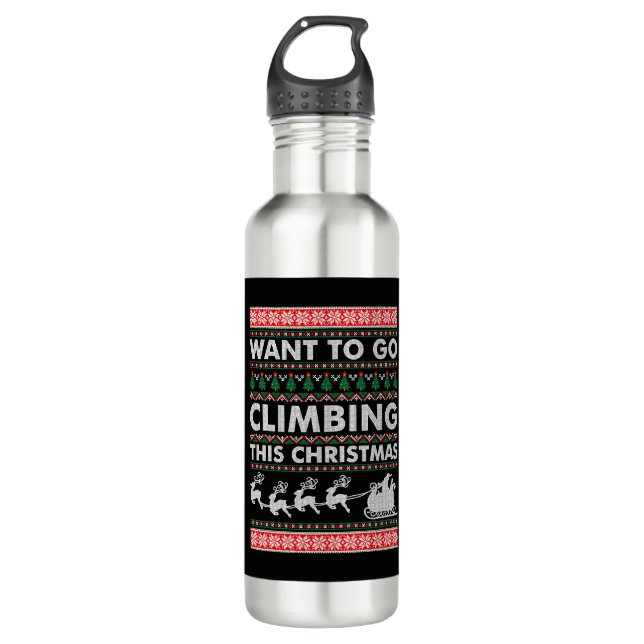 Botella De Agua Quiere Ir Escalando A Estos Navidades (Anverso)