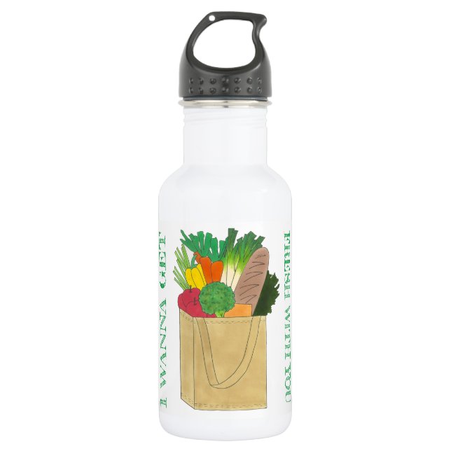 Botella De Agua Quiero Salir Fresco Con Tu Comida De Compra De Com (Anverso)