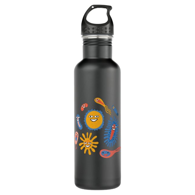 Botella De Agua Química de microbiología bacteriana divertida (Anverso)