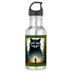 Botella De Agua Raccoon de animales espirituales 2