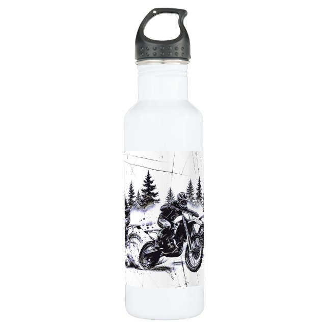 Botella De Agua Racers de campo cruzado - Carreras Motocross (Anverso)